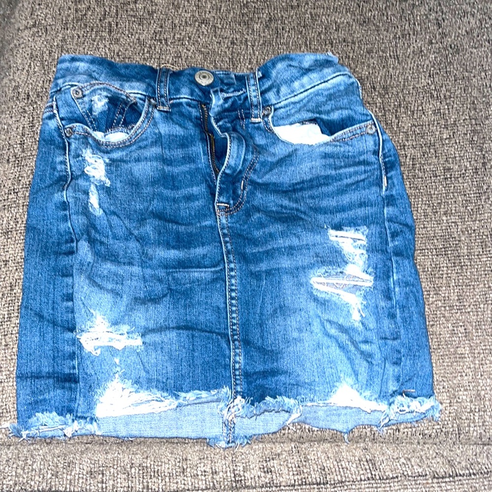 American eagle jean mini skirt